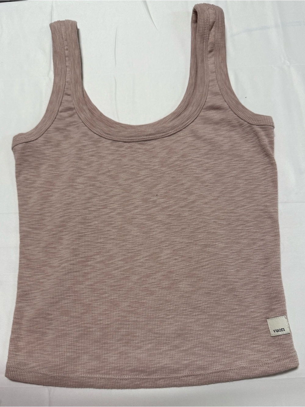 Vuori Ribbed Tank Top Blush Pink XS S Athleisure Lounge